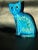 Boho Chic Bitossi Double Sided Turquoise Blue Ceramic Cat For Sale - Image 3 of 8
