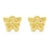 Yellow 14k Solid Yellow Gold Dainty Butterfly Stud Earrings Screw Back Closure - 2 Pieces For Sale - Image 8 of 9