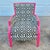 Modern Sam Moore Hooker Furniture Fuschia Black & White “Nadia” Exposed Wood Bergere Lounge Chairs, a Pair For Sale - Image 3 of 12