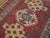 1890s Red Geometric Tribal Caucasian Kazak Fachralo Rug 6'8" X 7'9" Handknotted Wool Carpet For Sale - Image 4 of 5