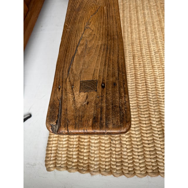 Early 20th Century Rustic Wooden Bench, France For Sale - Image 9 of 13