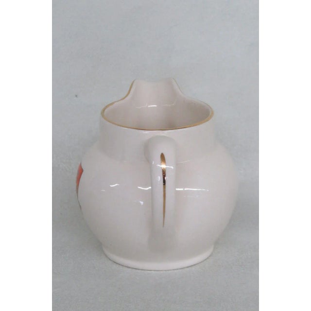 Wh Goss England Porcelain White Gold Folkestone Coat of Arms Creamer For Sale - Image 4 of 12