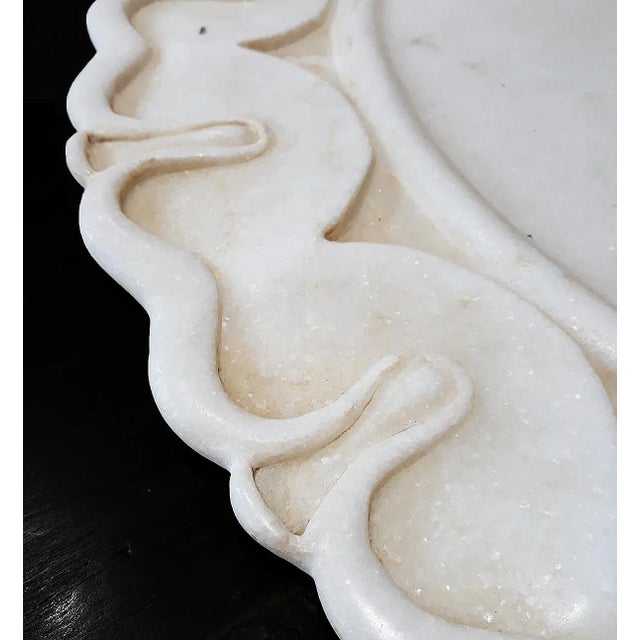 Off-white Late 20th Century Marble Charger / Server From India For Sale - Image 8 of 13