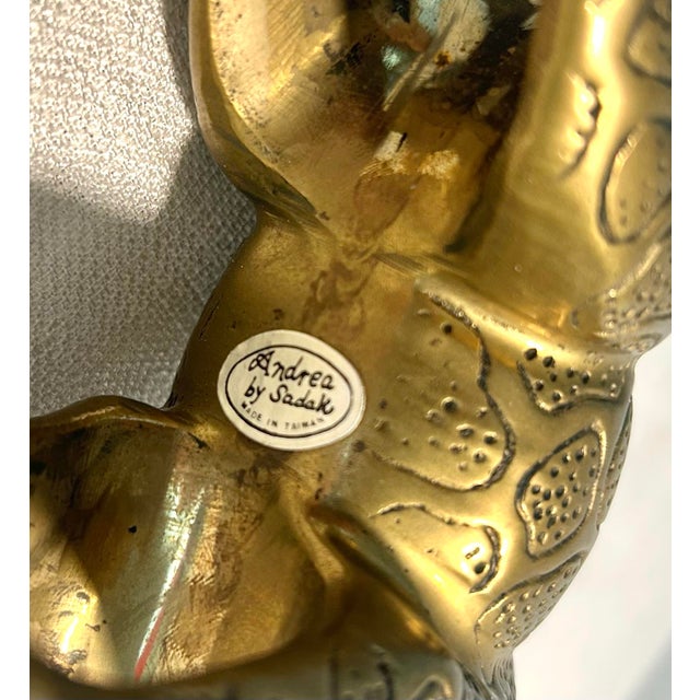 Mid 20th Century MCM Solid Brass Andrea by Sadek Giraffe Figurine For Sale - Image 5 of 5