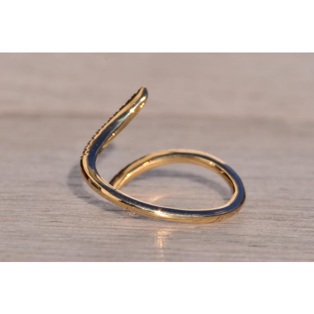 The Mount Sanford: Gabriel and Co Signed Bypass Diamond Ring in Yellow Gold For Sale In Philadelphia - Image 6 of 11