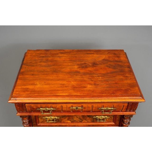 19th Century Gründerzeit Mens Chest of Drawers in Walnut For Sale - Image 8 of 18