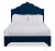 Casa Cosima Clementine Queen Bedframe, Navy Velvet For Sale - Image 4 of 4