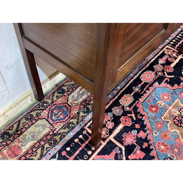Brown English Mahogany and Marble Bathroom Table For Sale - Image 8 of 14