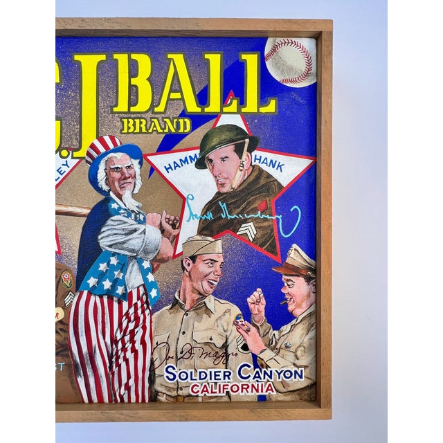 From his "Orange Crate Label Series: The Unauthorized History of Baseball in 100-odd Paintings," this piece is titled "GI...