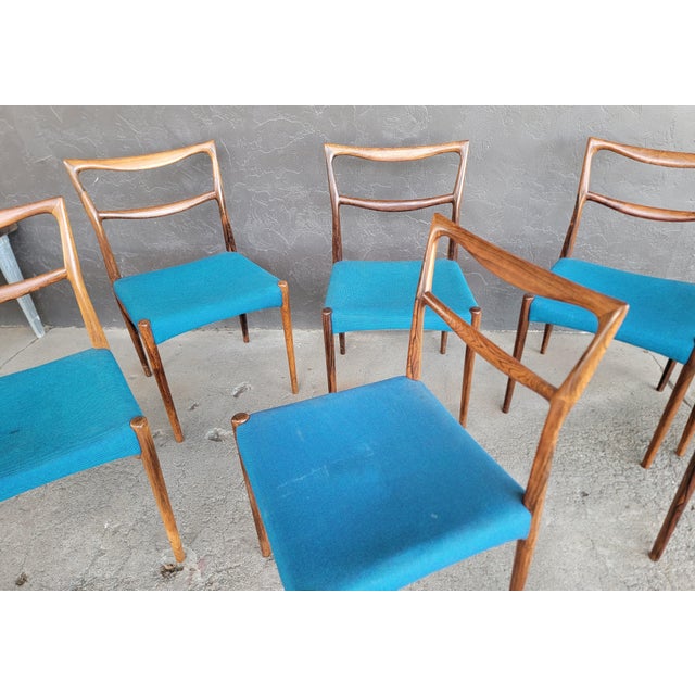 Rosewood Dining Chairs by H. W. Klein for Bramin Denmark 1960's - Set 6 For Sale - Image 13 of 13