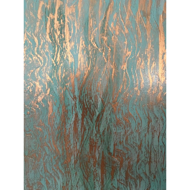 Zen Turquoise Waterfall Triptych Canvas Art, Designed by Cheryl P. Kohloff 12" w x 24" h Canvas Panels Color Palette:...