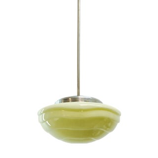 Glass and Metal Pendant, 1930s For Sale