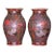 #Late 19th Century Japanese Cloisonne Porcelain Vases Totai Tree Bark - a Pair For Sale