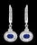 0.7 Ct Natural Blue Sapphire & 0.75 Ct Diamond Huggie/Drop Earrings 14Karat Gold For Sale - Image 16 of 18