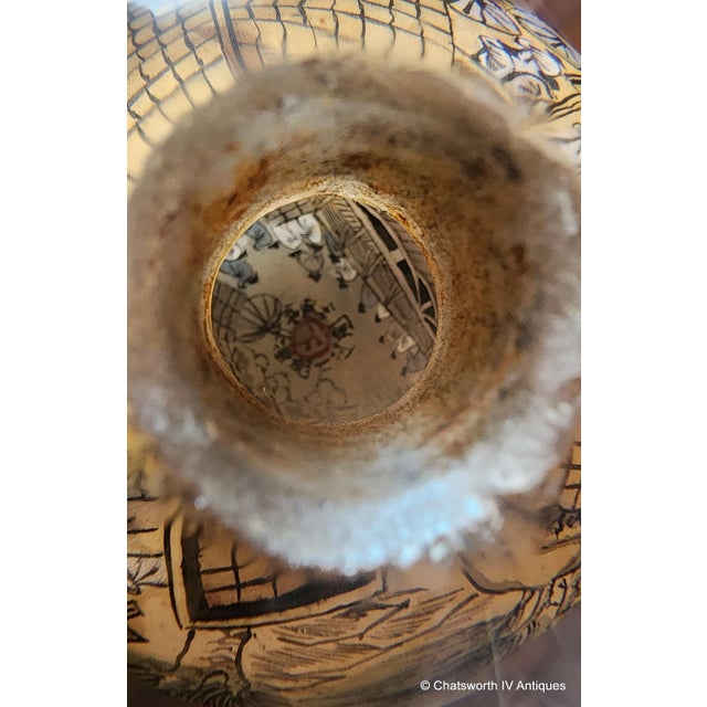 Vintage Chinese Reverse Interior Painted Glass Paperweight Sphere on Wood Base, C1950s For Sale - Image 11 of 11