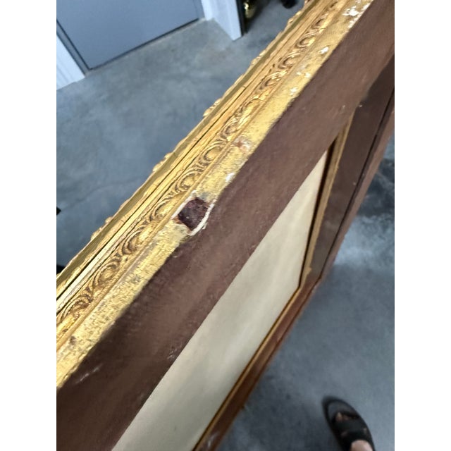 Large Vintage Signed “Chami” Orientalist Oil Painting in Gilt Frame For Sale - Image 11 of 13