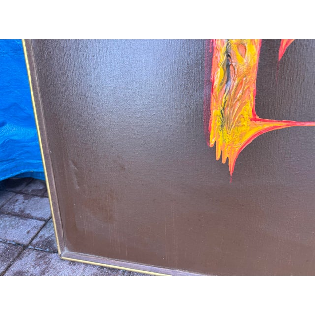 1960s Carlo of Hollywood Gothic Oil on Canvas Painting by 'Slater'- Framed For Sale - Image 9 of 12