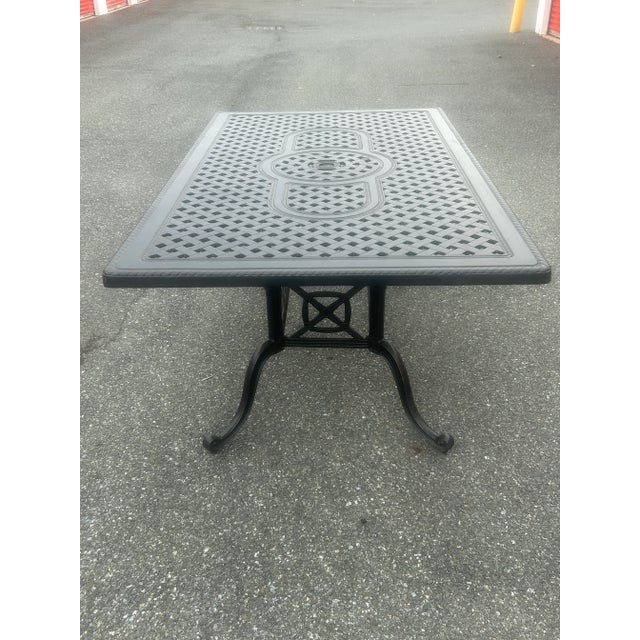This high end cast aluminum patio table is perfect for your outdoor space! It measures 72x41.5x29.5 It is very heavy The...