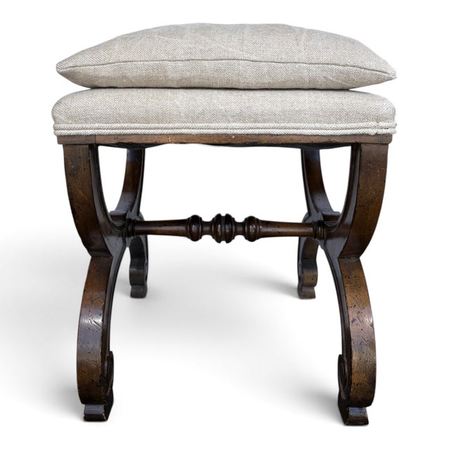 Neoclassical Pair of French Classical Style Benches / Footstools For Sale - Image 3 of 4