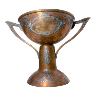 Antique 1912 Madison Club Heintz Sterling Silver Bronze Art Deco Golf Trophy For Sale