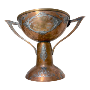 Antique 1912 Madison Club Heintz Sterling Silver Bronze Art Deco Golf Trophy