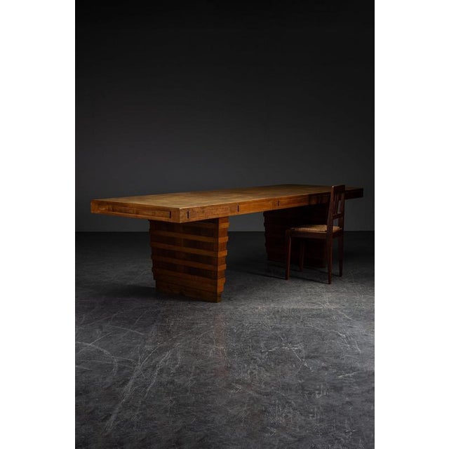 Architectural Dining Table by Plinio Marconi, 1950s For Sale - Image 3 of 13