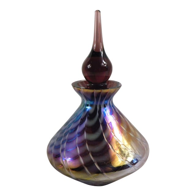 Purple Rainbow Iridescent Perfume Bottle For Sale