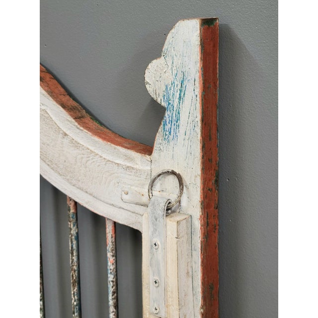Antique Painted Indian Dog Gates Wall Hanging For Sale - Image 12 of 12