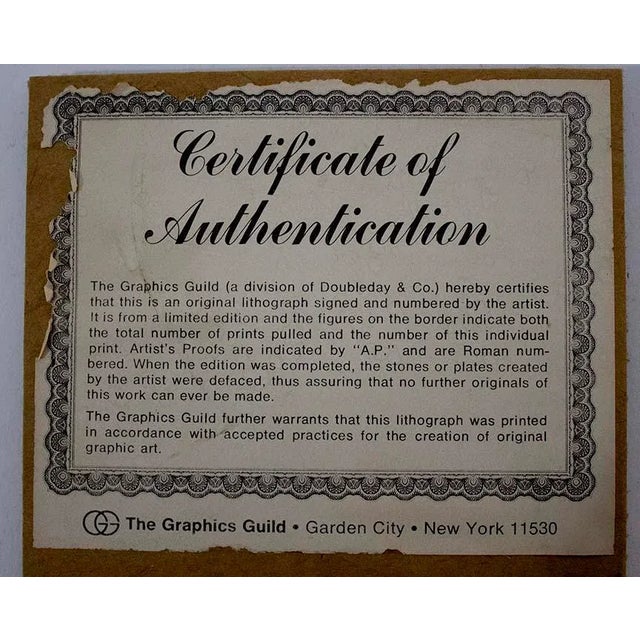 1960s Denis Paul Noyer Signed & No. By Artist, Lithograph 305/350/ Hotel Bellevue For Sale - Image 9 of 12