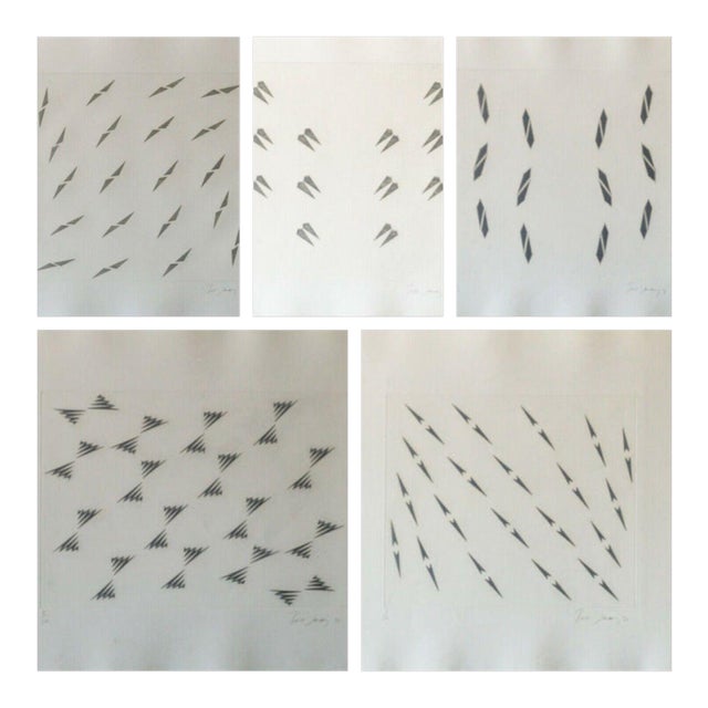 Tess Jaray Encounter Suite 5 Etchings For Sale