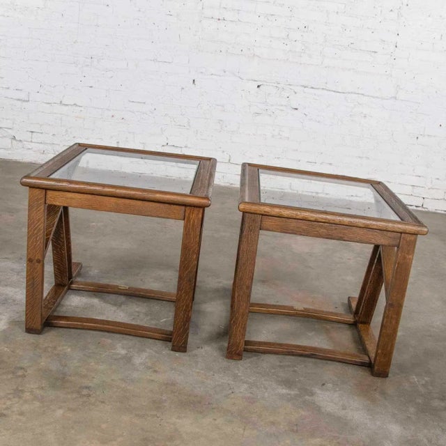 1980s Vintage StavOak End Side Tables From Jack Daniels’ Barrel Staves by Jobie G. Redmond 1981 - A Pair For Sale - Image 5 of 13