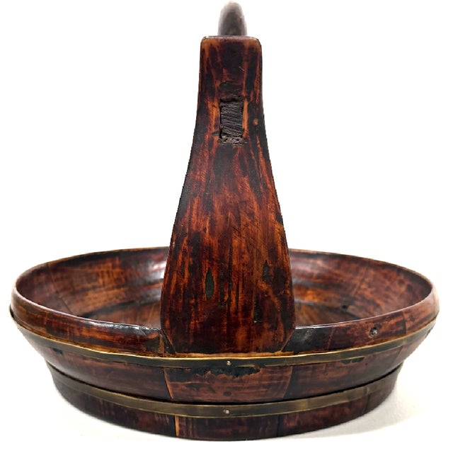 Early 19th Century Antique Chinese Wood Basket For Sale - Image 5 of 15
