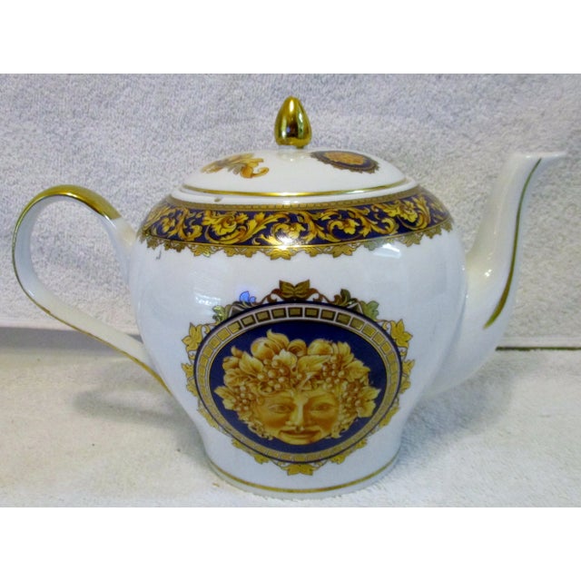 Limoges, France 1980s T. Limoges France Depos Porcelain Bacchus Tea Pot For Sale - Image 4 of 10