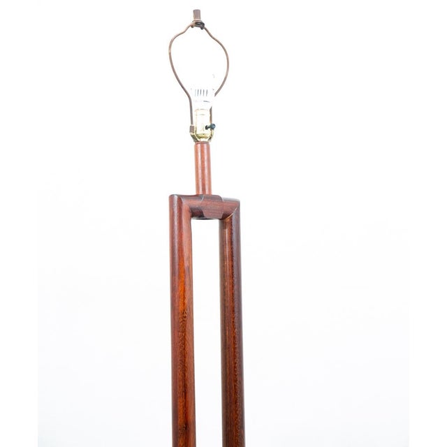 Mid-Century Modern 1960s Mid Century Modern Danish Solid Mahogany Floor Wood Lamp For Sale - Image 3 of 11