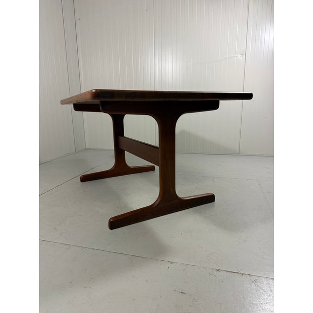 Brown Vintage Teak Dining Table, Denmark, 1970s For Sale - Image 8 of 18