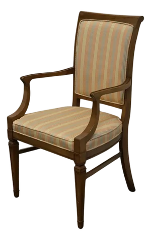 High End Vintage Solid Cherry Italian Neoclassical Regency Revival Dining Arm Chair