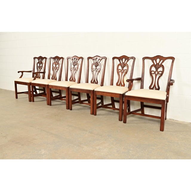 Henredon Georgian Carved Mahogany Dining Chairs, Set of Six For Sale - Image 15 of 15