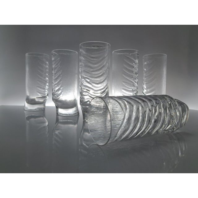 Set of 6 1970s-style highball glasses, Azteca model, designed by Fabio Frontini for Arnolfo di Cambio. This piece has an...