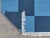 Casa Cosima Handmade Vegetable Dyed Woolen Checked Pattern Rug Sky Blue and Navy Blue - 8x10 For Sale - Image 4 of 8