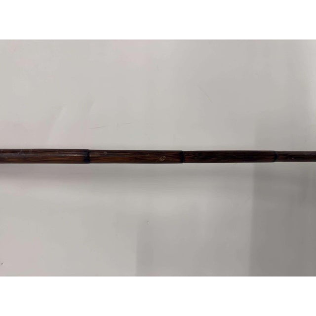 Brown Antique Bone & Sterling Silver Handle, Cane For Sale - Image 8 of 9