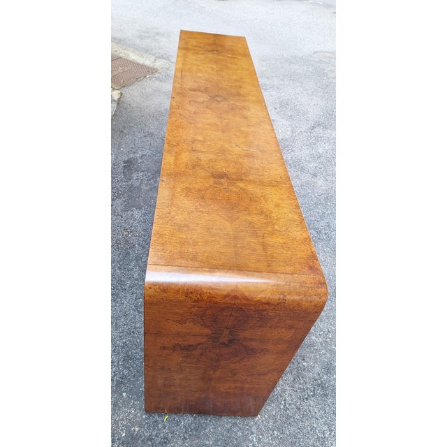Vintage Sideboard in in Walnut Root and Maple Wood with Brass Details, 1940s For Sale - Image 17 of 18