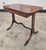 Brown Mid Century Regency Style Mahogany Trestle Table With Pull-Out Trays and Brass Paw Feet For Sale - Image 8 of 9
