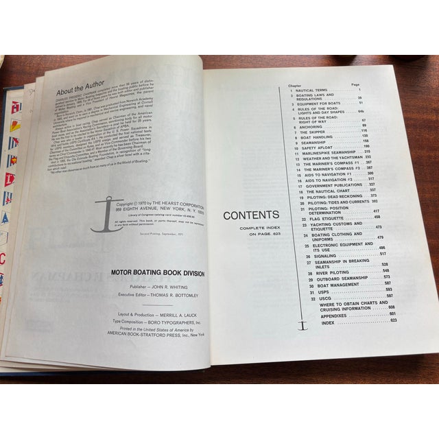 Textile Vintage 1971 Edition Chapman Nautical “Piloting Guide" Hardback Book For Sale - Image 7 of 10