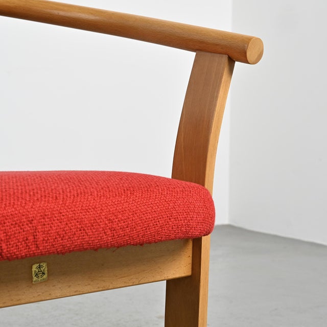 Red Beech Armchairs by Isamu Kenmochi, 1960s, Set of 2 For Sale - Image 8 of 18