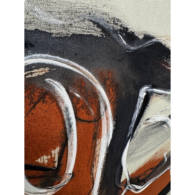 Abstract Large 1983 Abstract Mixed Media Painting on Canvas, 46x60" by Jack Compton For Sale - Image 3 of 7