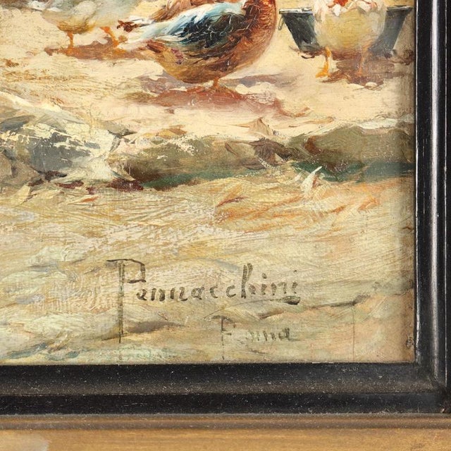 Brown Domenico Pennacchini, Untitled, Oil on Panel, Framed For Sale - Image 8 of 13