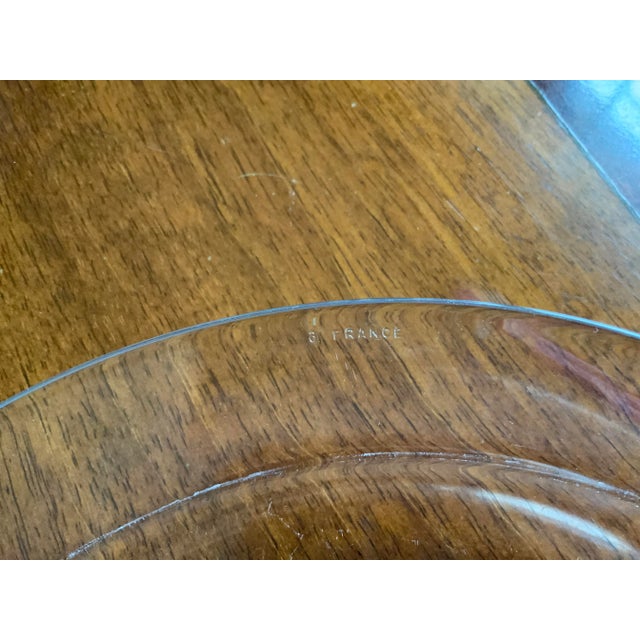 1980s French Glass Plates- Set of 12 For Sale In Chicago - Image 6 of 7