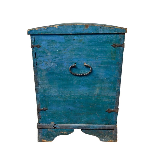 Antique Hand Painted Swedish Folk Art Buffet For Sale - Image 9 of 10