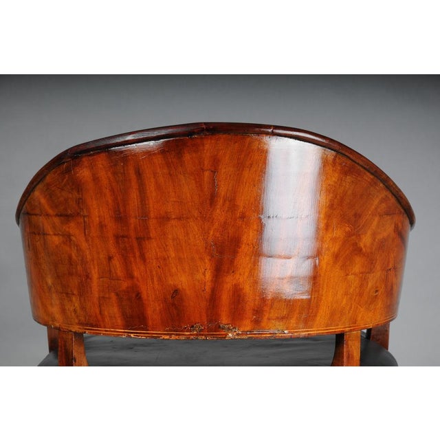 Antique English Chesterfield Captain's Desk Chair in Mahogany, 1830s For Sale - Image 14 of 18