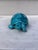 Aqua Turquoise Majolica Turtle vase Pique Fleur Clement Massier, circa 1890.